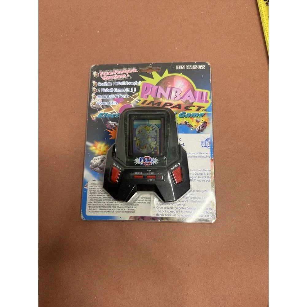 Vintage Rare Sealed pinball Impact Handheld Game With Sound And Vibration Retro